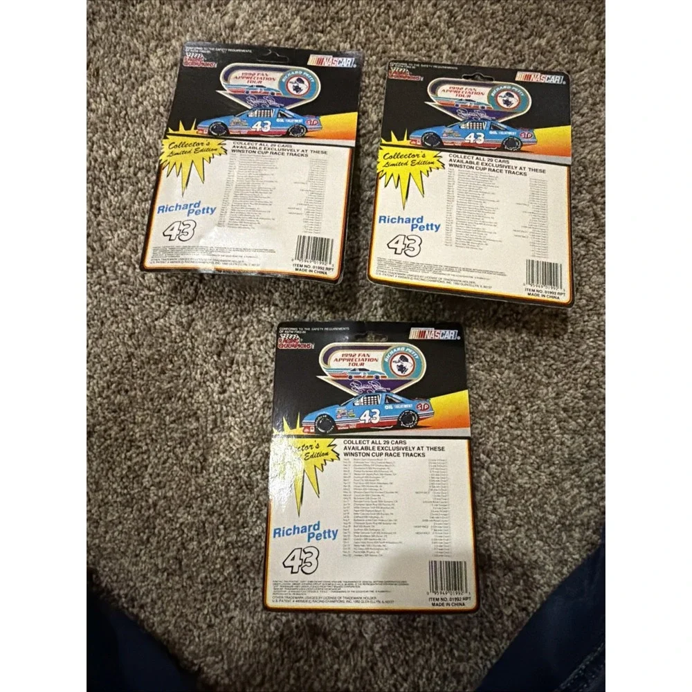 Racing Champions #43 Richard Petty 1991 NASCAR STP 1/64 -‎ Lot of 3 Cars